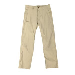 UB Tech Pants Mens 32 Straw Nylon Stretch Quick Dry Moisture Wicking Outdoor